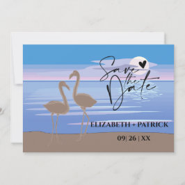 Klassisch minimalistisch, Sonnenuntergang, Flaming Save The Date