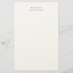 Klassisch minimalistisches elegantes Schwarzweiß Briefpapier