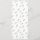 klassisch mit Monogramm elegant das Hochzeitsfest  Programm (Rückseite)