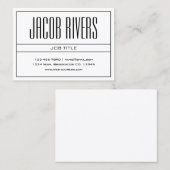 Klassisch modern Beruflich Schwarz & Weiß Visitenkarte (Vorne/Hinten)