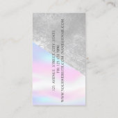 Klassisch modern geometrisch, Abstrakt holografisc Visitenkarte (Rückseite)