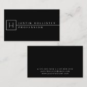 Klassisch modern Minimalistisch | Schwarz/Weiß Visitenkarte (Vorne/Hinten)