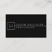 Klassisch modern Minimalistisch | Schwarz/Weiß Visitenkarte (Vorderseite)