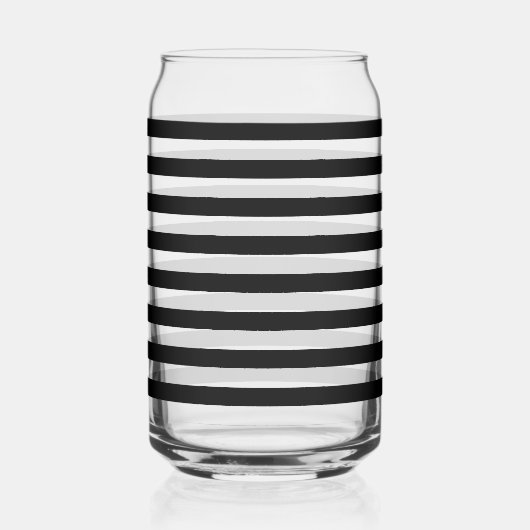 Klassisch, modern, schwarz, horizontal gestreift dosenglas (Vorderseite)
