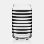 Klassisch, modern, schwarz, horizontal gestreift dosenglas (Rückseite)