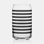 Klassisch, modern, schwarz, horizontal gestreift dosenglas (Links)