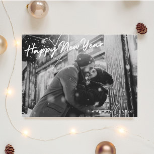 Klassisch moderne schöne Neujahrs-Foto für Neuverm Feiertagskarte