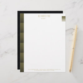 Klassisch Modernes, einfaches Schwarzes Gold Beruf Briefbogen