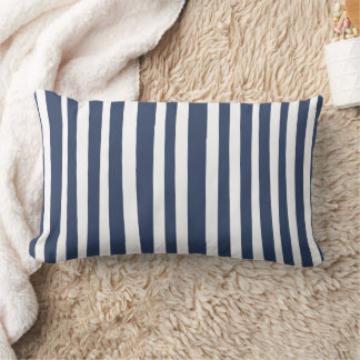 Klassisch Navy Blau Streifen | Zeitloses Nautical  Lendenkissen