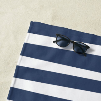Klassisch Navy Blau Streifen | Zeitloses Nautical  Strandtuch
