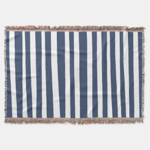 Klassisch Navy Blau Streifen Zeitloses Nautische Decke