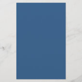 Klassisch Navy Blau Zwei-Rahmen-Monogramm-Linien Briefpapier (Rückseite)