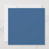 Klassisch Navy Blau Zwei Rand Monogramm Lined Mitteilungskarte (Rückseite)