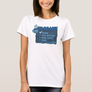 Klassisch Navy KAFFEE SPIEL MIT DEM HUND Original T-Shirt