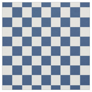 Klassisch navyblau weiß kariert Karo Quadrate  Stoff