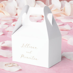 Klassisch neutrale elegante Hochzeit Geschenkschachtel