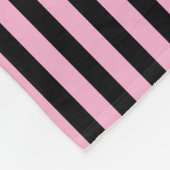 Klassisch Niedlich, modern, schwarz und rosa gestr Fleecedecke (Ecke)
