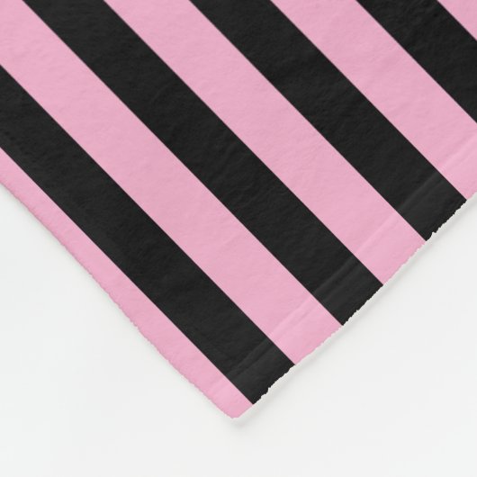 Klassisch Niedlich, modern, schwarz und rosa gestr Fleecedecke (Ecke)