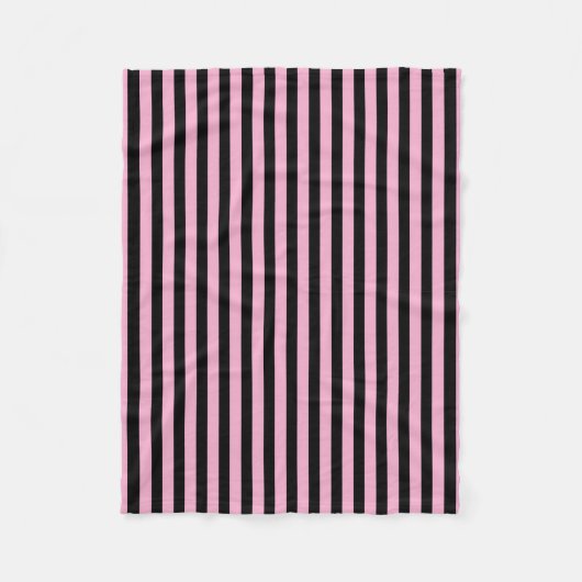 Klassisch Niedlich, modern, schwarz und rosa gestr Fleecedecke (Vorderseite)