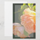 Klassisch orange pfirsichfarbene Rose Briefpapier (Vorne/Hinten)