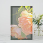 Klassisch orange pfirsichfarbene Rose Briefpapier (Stehend Vorderseite)