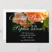 Klassisch orange pfirsichfarbene Rose Einladung (Vorne/Hinten)