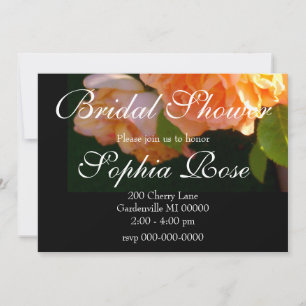 Klassisch orange pfirsichfarbene Rose Einladung