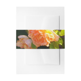 Klassisch orange pfirsichfarbene Rose Einladungsbanderole