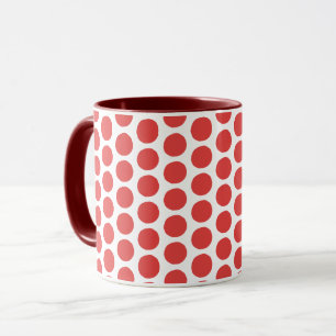 Klassisch Retro Rote Punkte Keramik Tasse