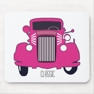 Klassisch rosa Auto Mousepad