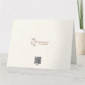 Klassisch rosa, botanische Grenze Dankeskarte (Rückseite)