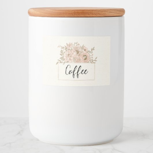 Klassisch rosa, botanische Grenze Lebensmitteletikett (Vorderseite)