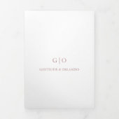 Klassisch rosa Elegante Hochzeit Dreifach Gefaltete Einladung (Cover)