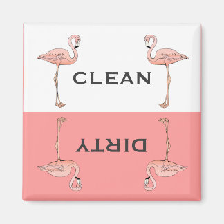 Klassisch rosa Flamingo saubere Geschirrspülmaschi Magnet