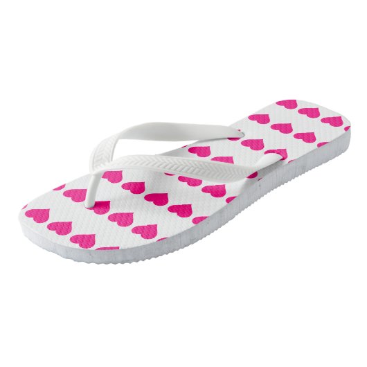 Klassisch rosa Herzen Badesandalen (Schrägansicht)