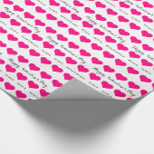 Klassisch rosa Herzen Geschenkpapier (Ecke)