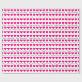 Klassisch rosa Herzen Geschenkpapier (Flach)