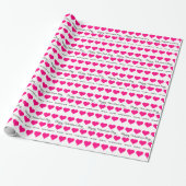 Klassisch rosa Herzen Geschenkpapier (Ungerollt)