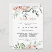 Klassisch rosa Rosennacht vor Probe Abendessen Einladung (Vorderseite)