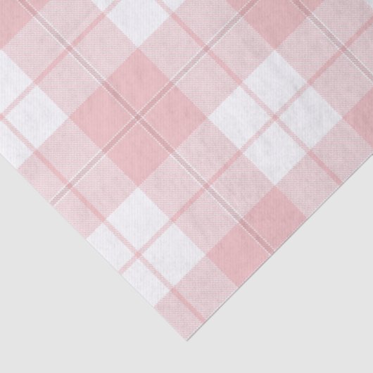Klassisch rosa Tartan kariert Seidenpapier (Detail)