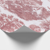 Klassisch rosa Vintage französische Landzunge Geschenkpapier (Ecke)