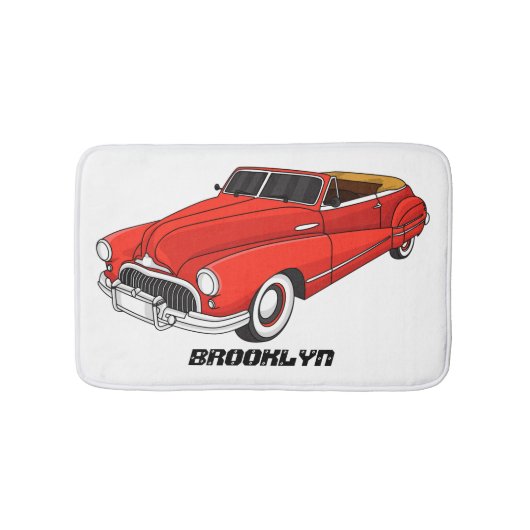 Klassisch rot 1948 Auto Badematte (Vorderseite)