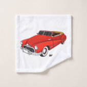 Klassisch rot 1948 Auto Badhandtuch Set (Waschlappen)
