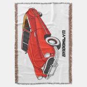 Klassisch rot 1948 Auto Decke (Vorderseite Vertikal)