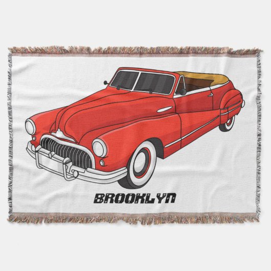 Klassisch rot 1948 Auto Decke (Vorderseite)