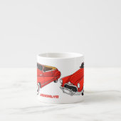 Klassisch rot 1948 Auto Espressotasse (Vorderseite)