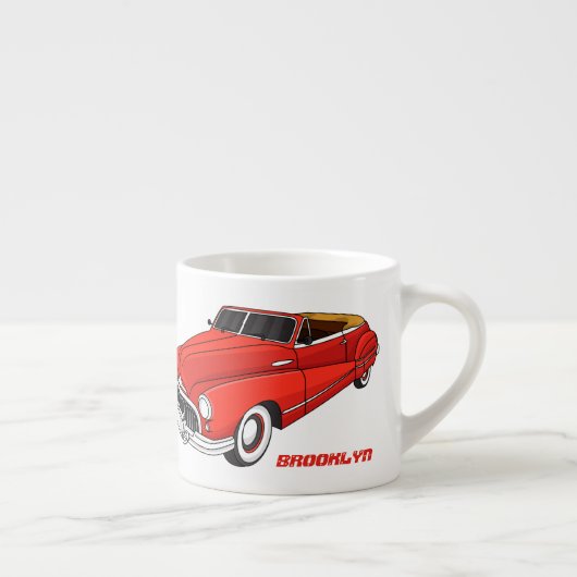 Klassisch rot 1948 Auto Espressotasse (Rechts)