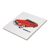 Klassisch rot 1948 Auto Fliese (Seite)
