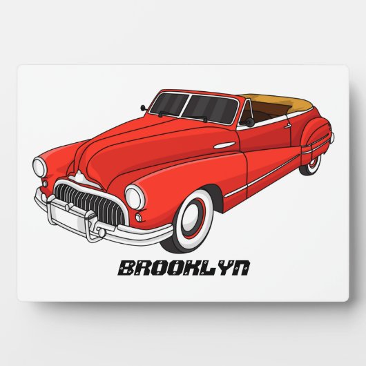 Klassisch rot 1948 Auto Fotoplatte (Vorderseite)
