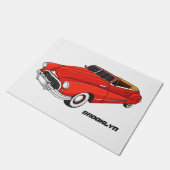 Klassisch rot 1948 Auto Fußmatte (Schrägansicht)